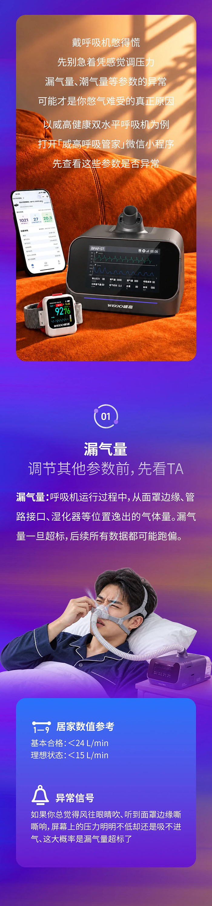 无创呼吸机,高流量呼吸湿化治疗仪,睡眠监测